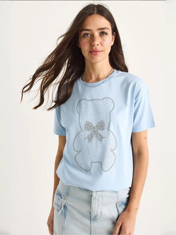 T-shirt Bianco Lucci en bleu