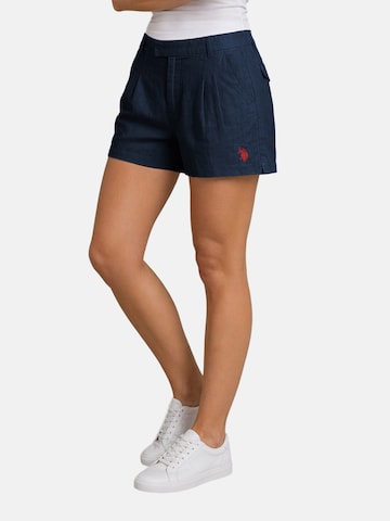 Regular Pantalon à pince U.S. POLO ASSN. en bleu : devant