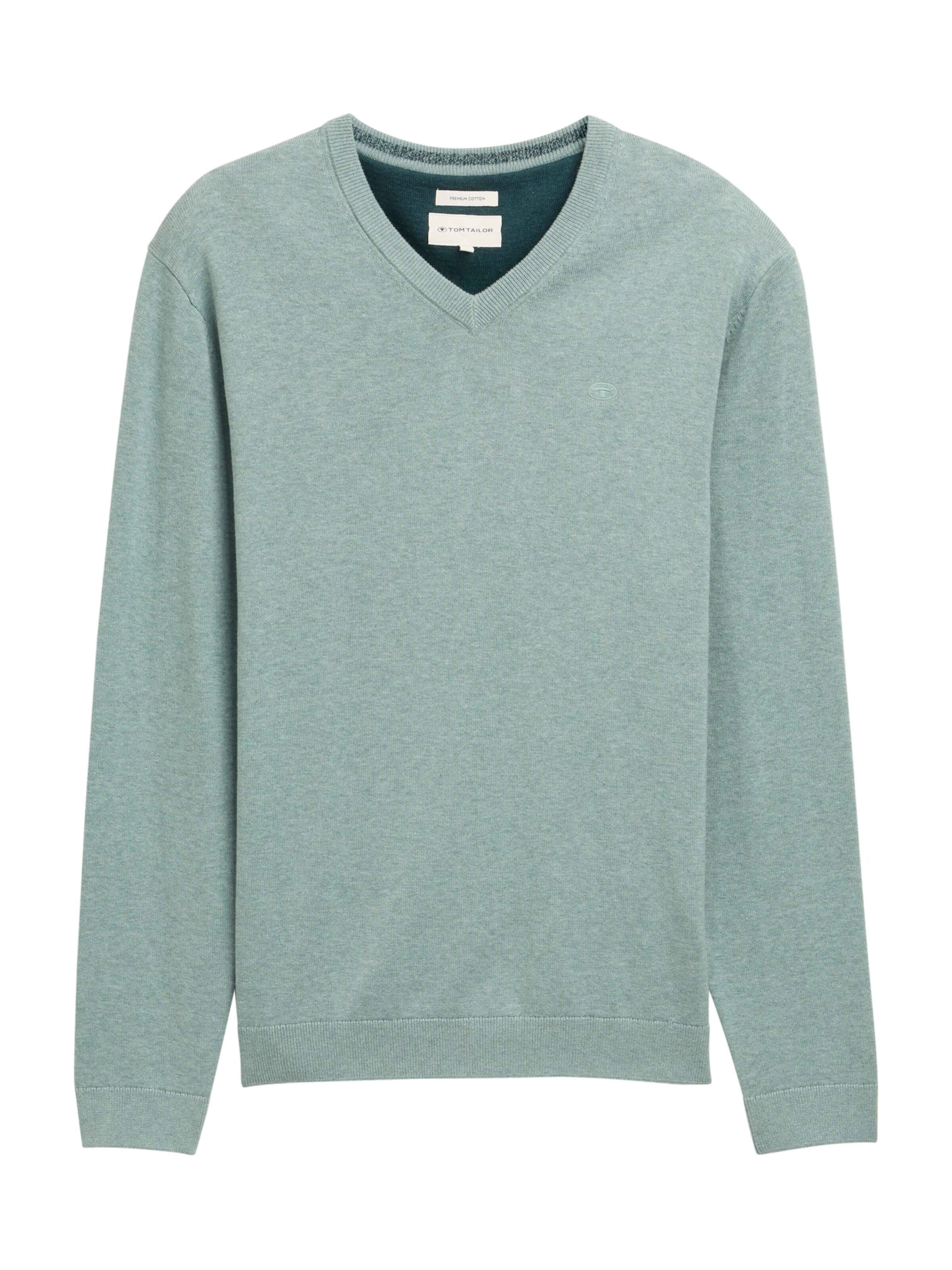 TOM TAILOR Πουλόβερ σε πράσινο: μπροστά