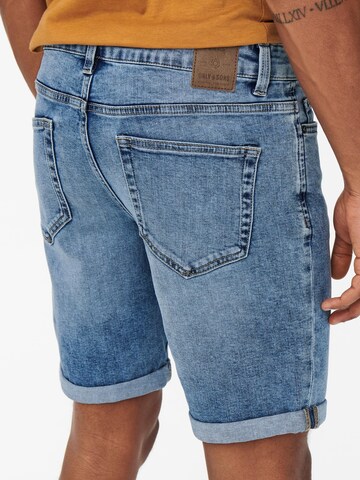 Only & Sons Regular Shorts 'Ply' in Blau