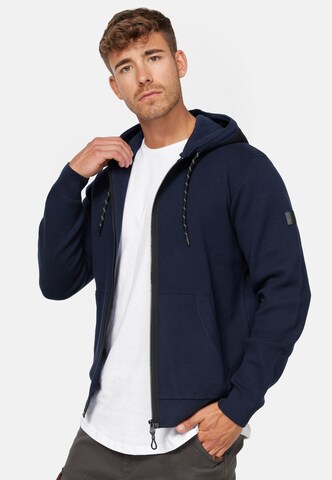 INDICODE JEANS Sweatjacke in Blau: predná strana