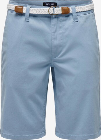 Only & Sons Regular Chino 'WILL' in Blauw: voorkant