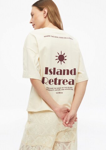 s.Oliver Shirt in Beige: voorkant
