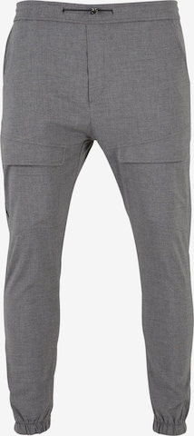 2Y Studios Tapered Cargo Pants in Grey: front