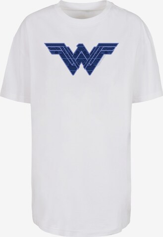 F4NT4STIC Oversized shirt 'DC Comics Wonder Woman' in Wit: voorkant