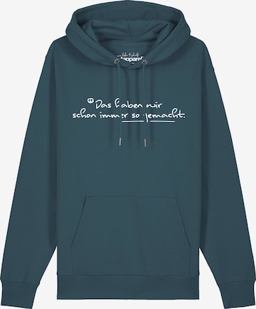Watapparel Sweatshirt 'Das haben wir schon immer so gemacht' in Blauw: voorkant