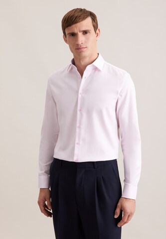 Coupe slim Chemise business 'Schwarze Rose' SEIDENSTICKER en rose : devant
