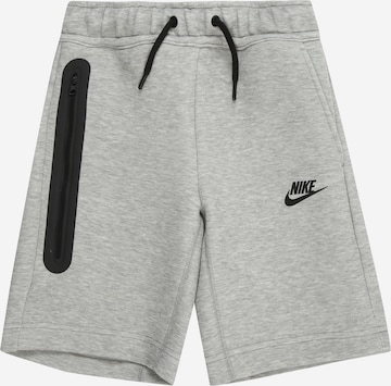 pilka Nike Sportswear Standartinis Kelnės 'Tech Fleece': priekis