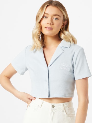 Worst Behavior Blouse 'Edie' in Blauw: voorkant