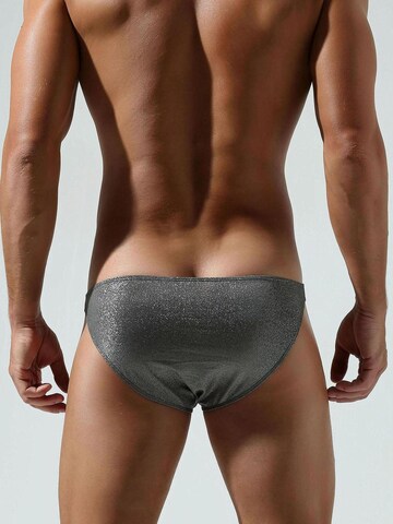 TAUWELL Slip 'Shiny Low Rise Brief' in Grau