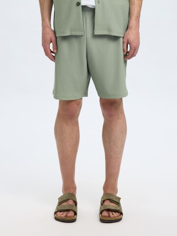 SELECTED - regular Pantalón en verde: frente