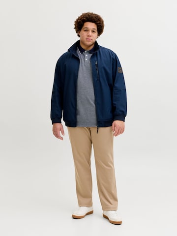 Jack & Jones Plus Poloshirt 'JPRBLUALVES' in Blau