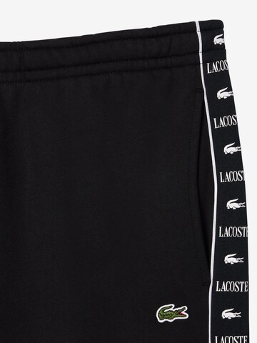 LACOSTE Tapered Workout Pants in Black