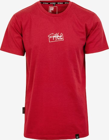 T-Shirt 'Heiko' SPITZBUB en rouge : devant