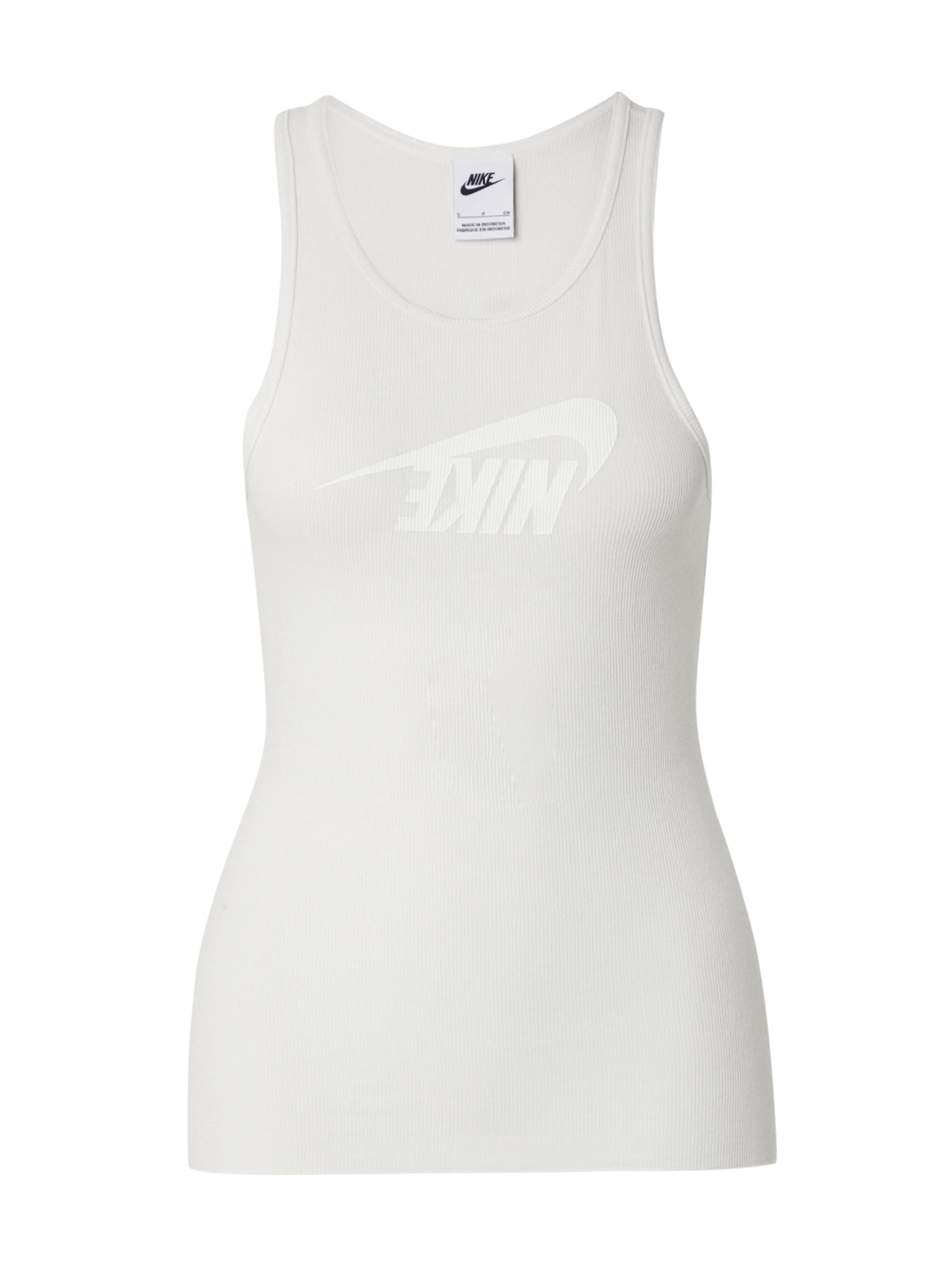 Nike Sportswear Топ 'DANCE' в бяло: отпред