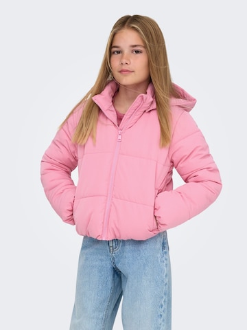 ONLY GIRLS Winter Jacket 'KOGMALIA' in Pink: front