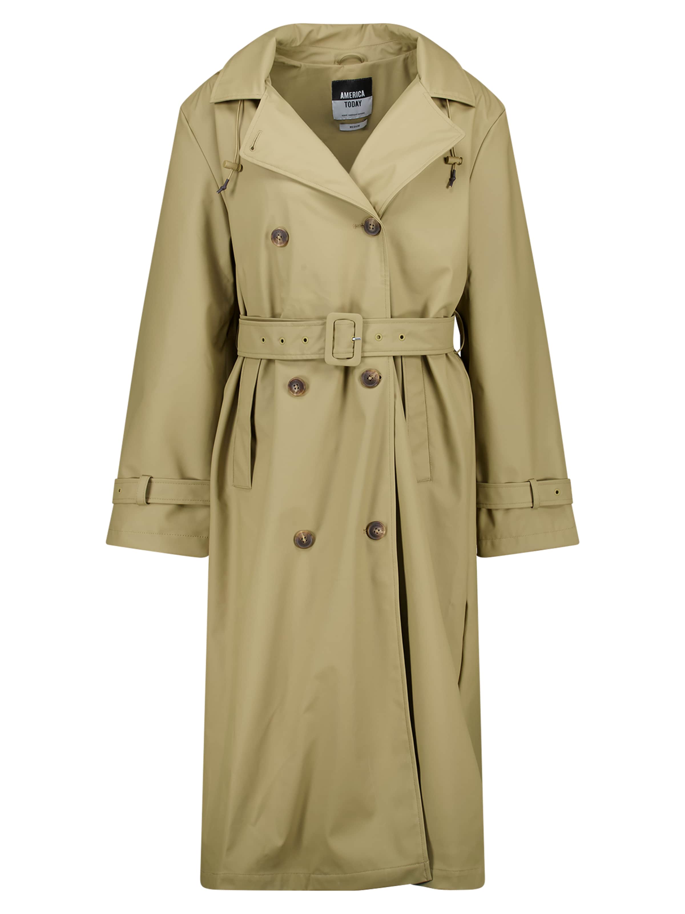 America Today Between-seasons coat in Green: front