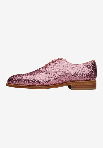 Henry Stevens Lace-Up Shoes 'Ella PD' in Pink