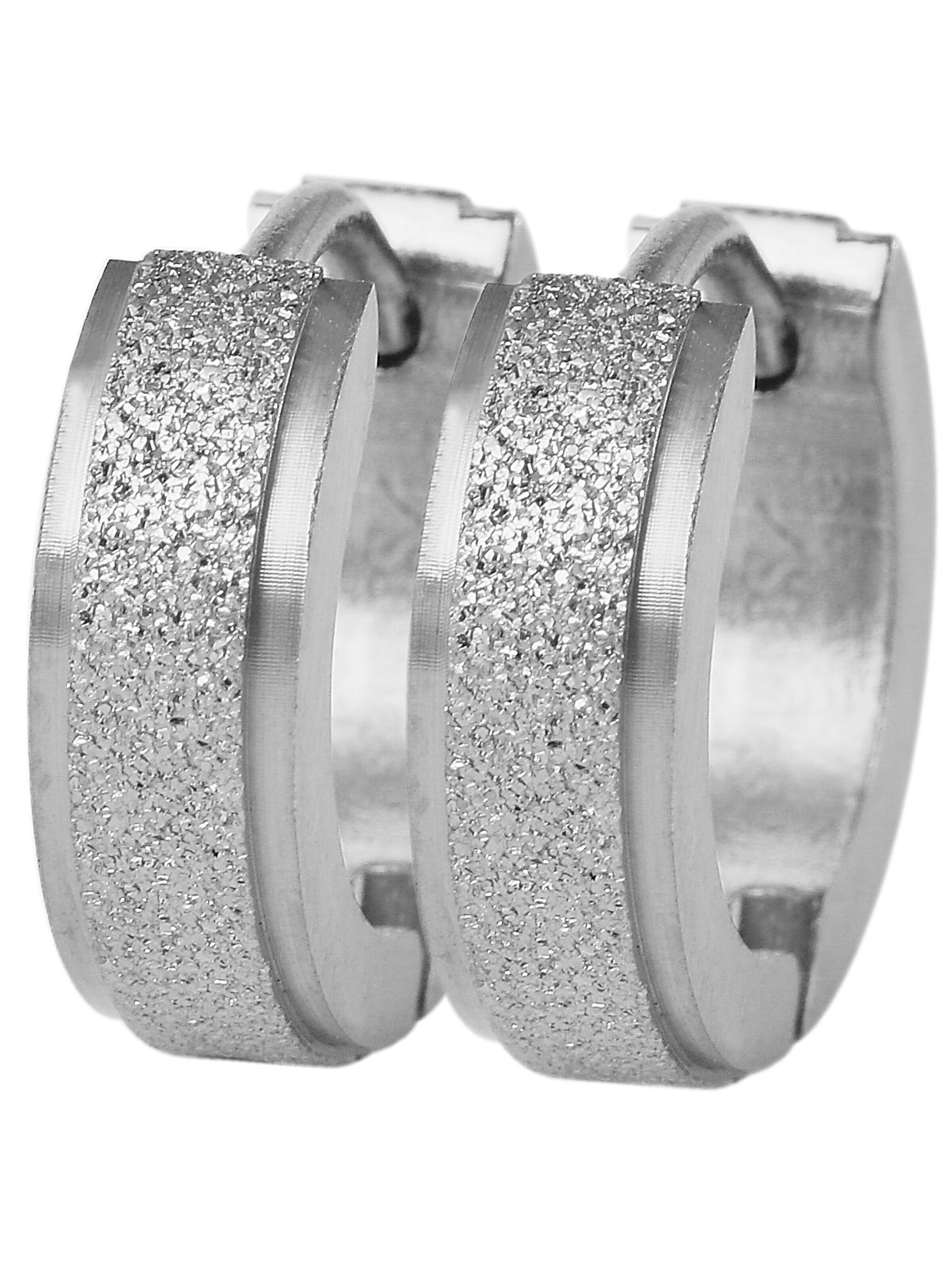 Akzent Earrings 'Edelstahl, D: 9 mm/ 4 mm breite, hautverträglich' in Silver