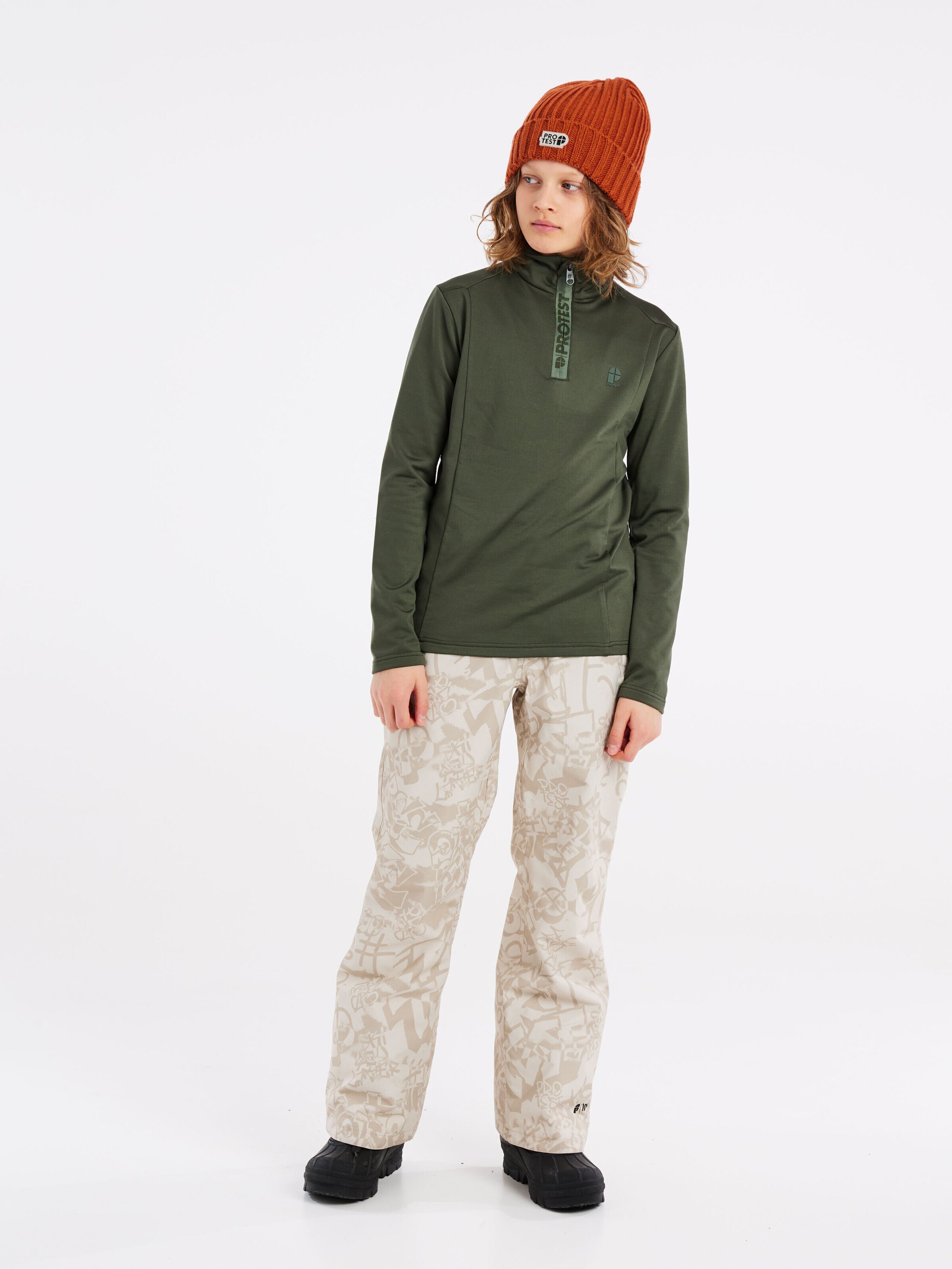 PROTEST Sportief sweatshirt 'WILLOWY JR' in Groen