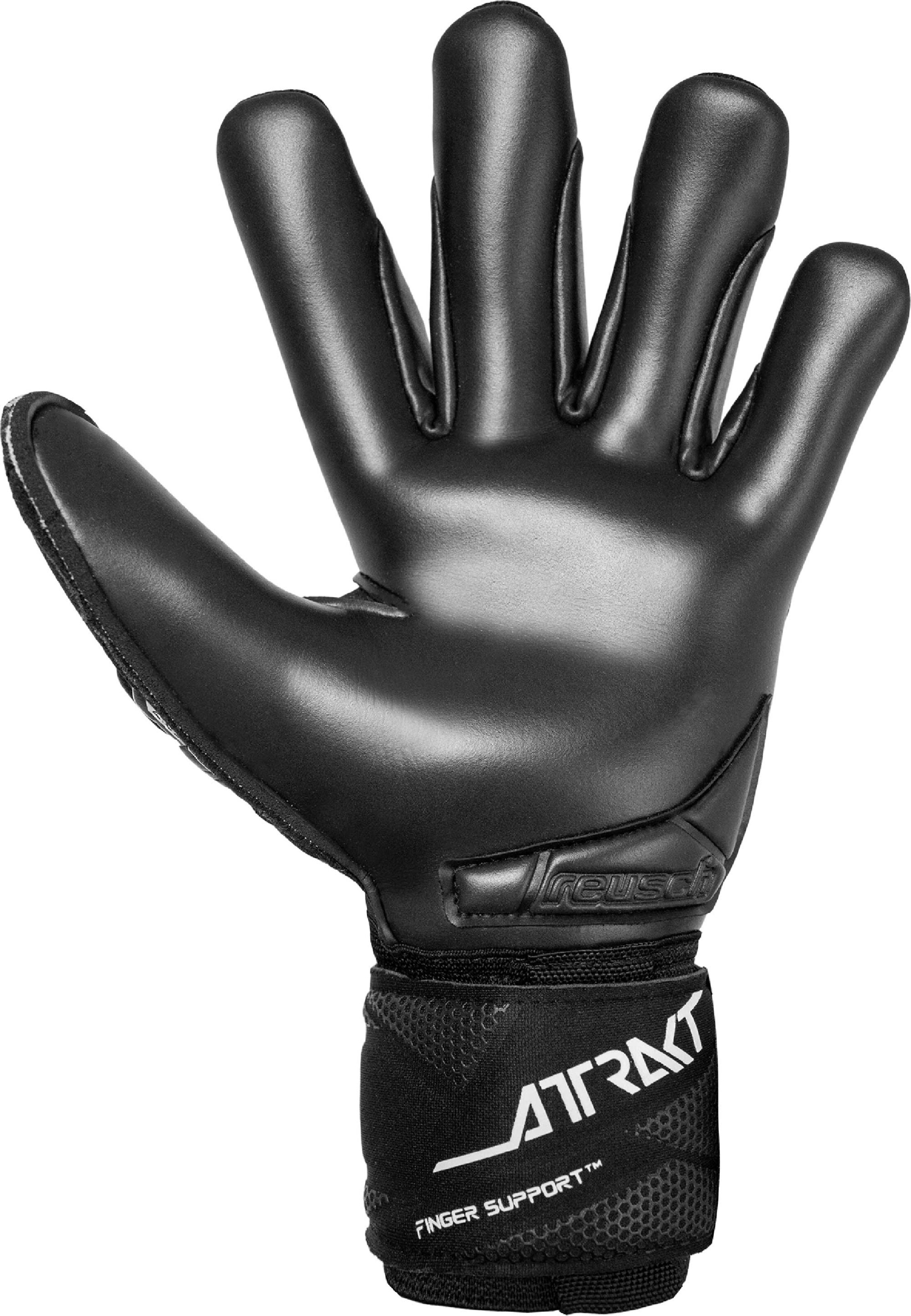 REUSCH Sports gloves 'Attrakt Freegel Infinity Finger Support' in Black