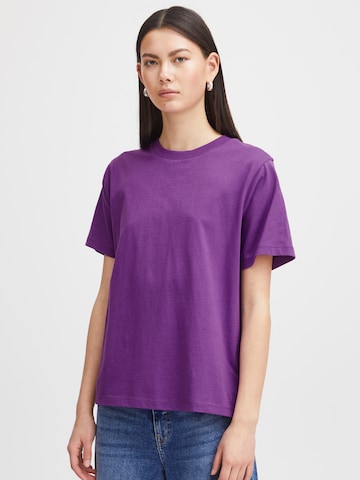 ICHI T-shirt 'PALMER' i lila: framsida