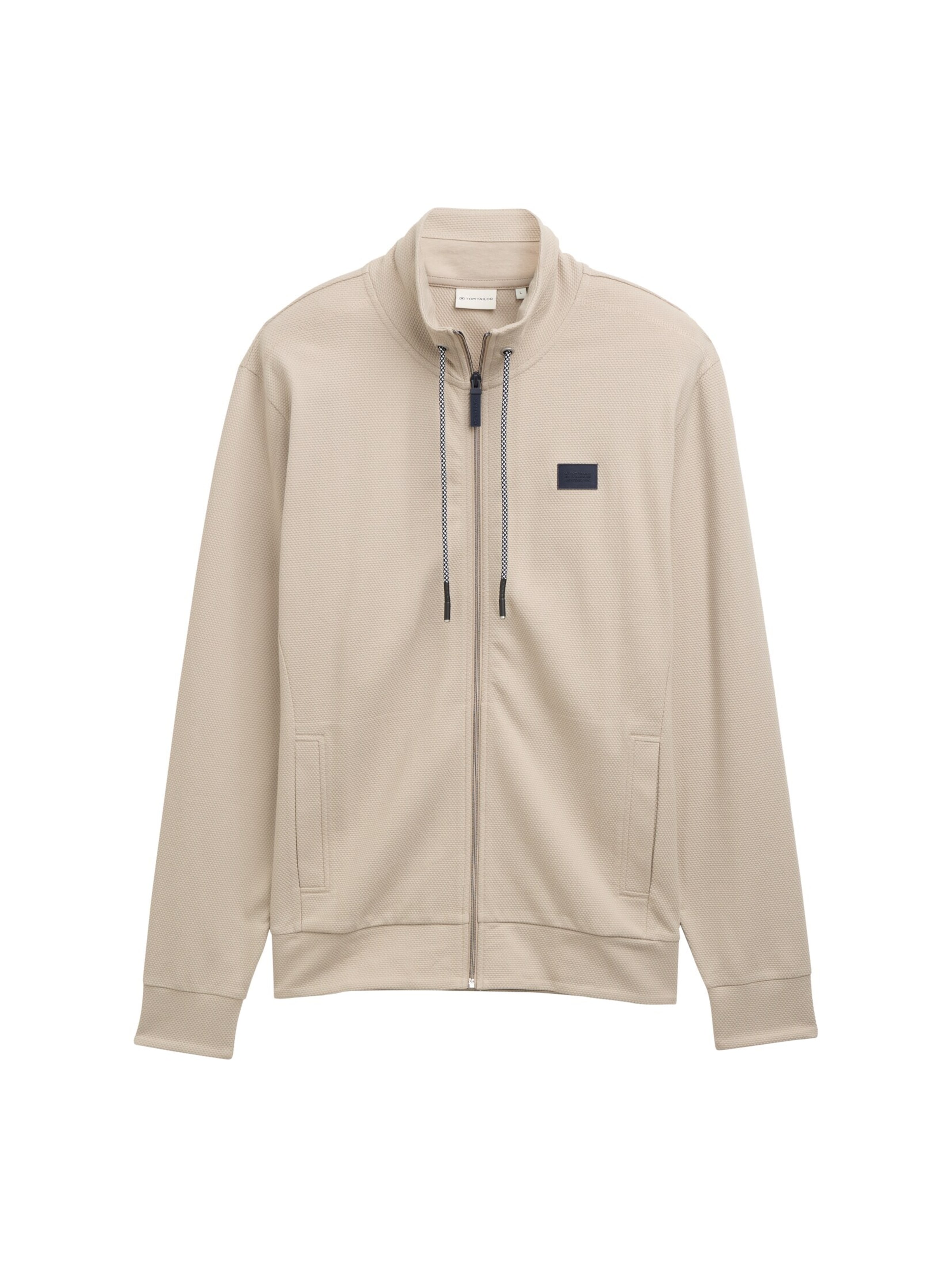 TOM TAILOR Sweat jacket in Brown: front