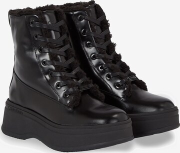 Calvin Klein Lace-Up Boots in Black