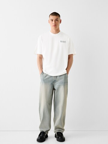 T-Shirt Bershka en blanc