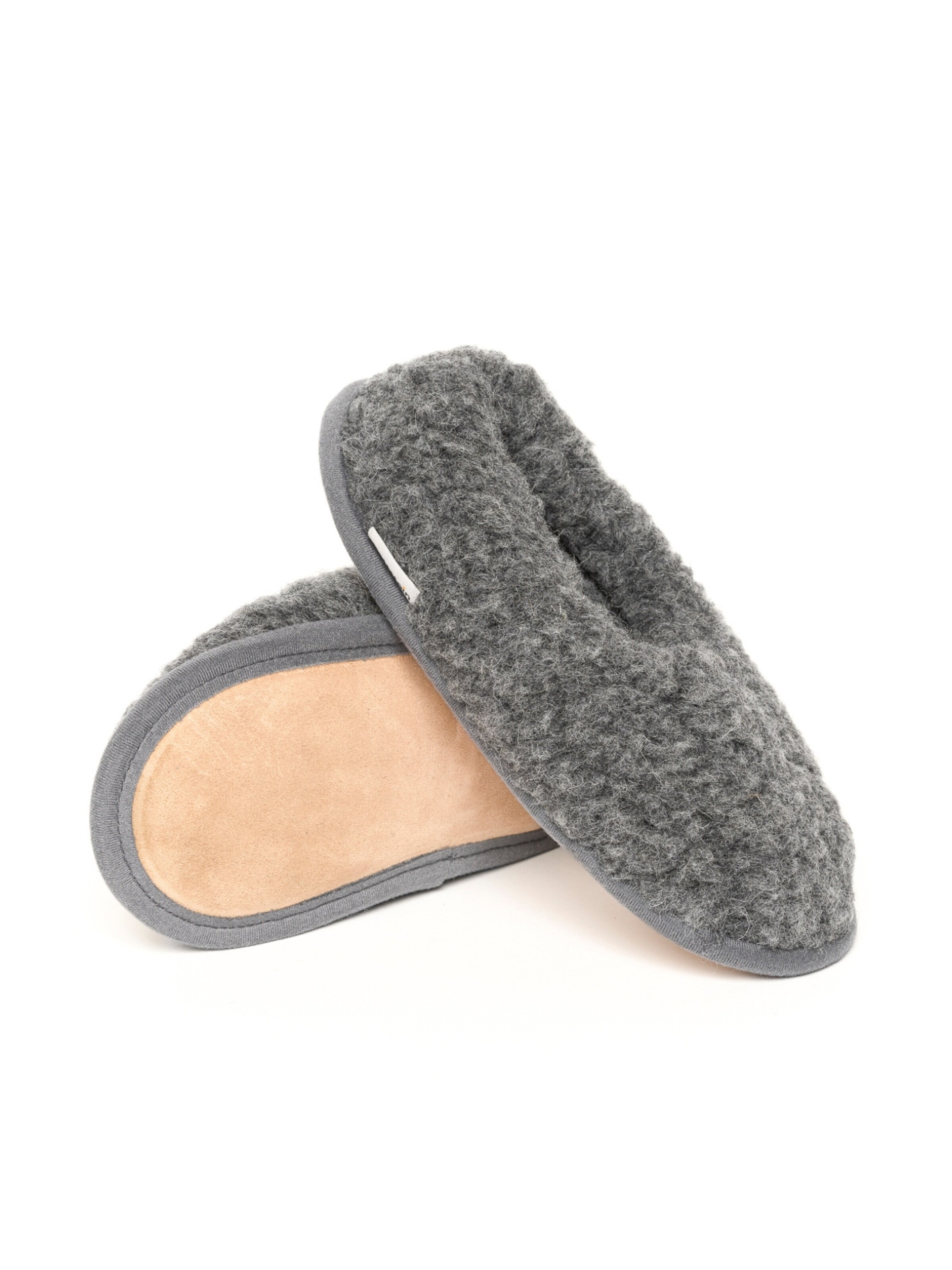 Gottstein Slippers 'Curly Ma Curly Ma' in Grey