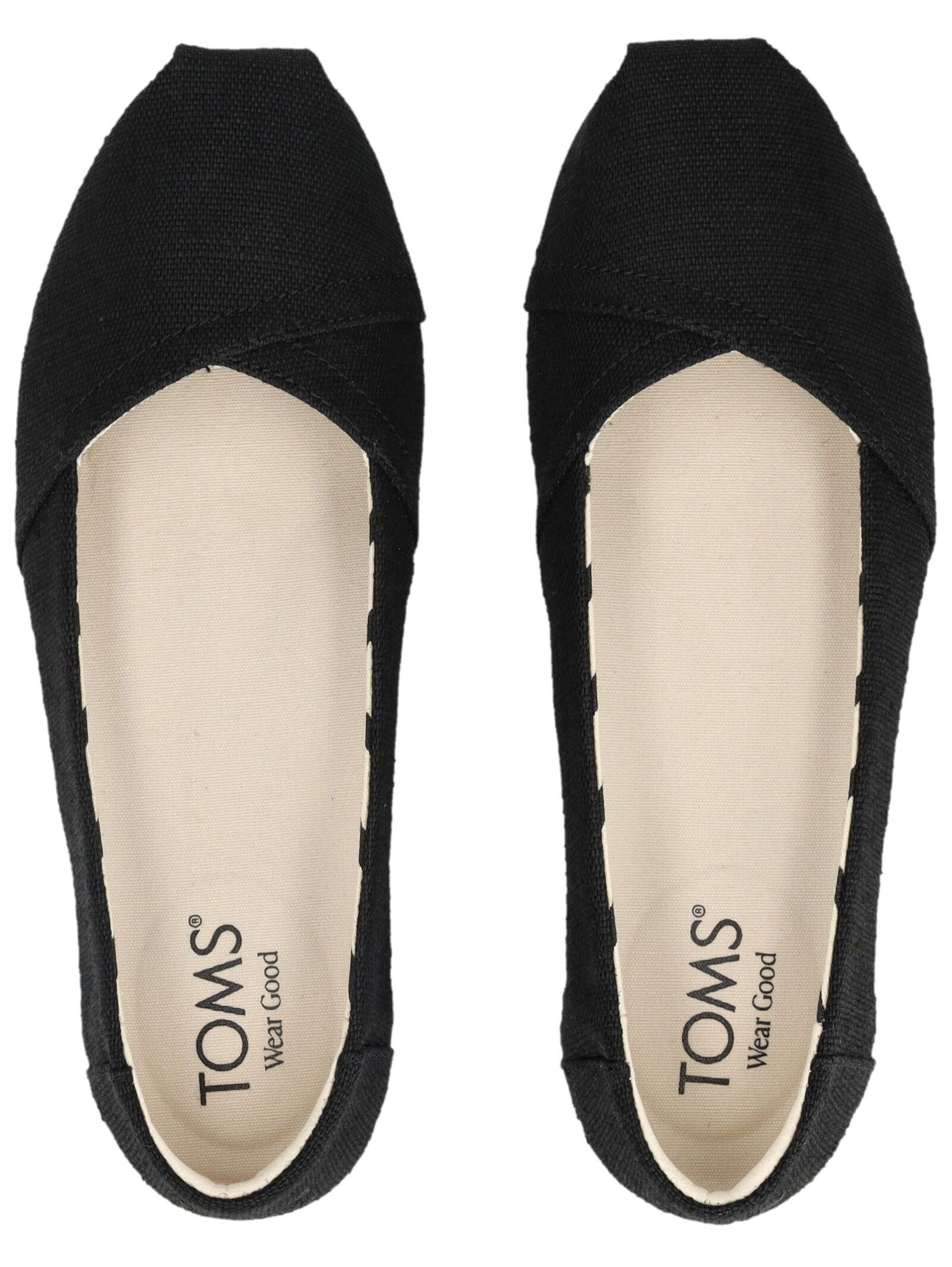 TOMS Ballerina in Zwart