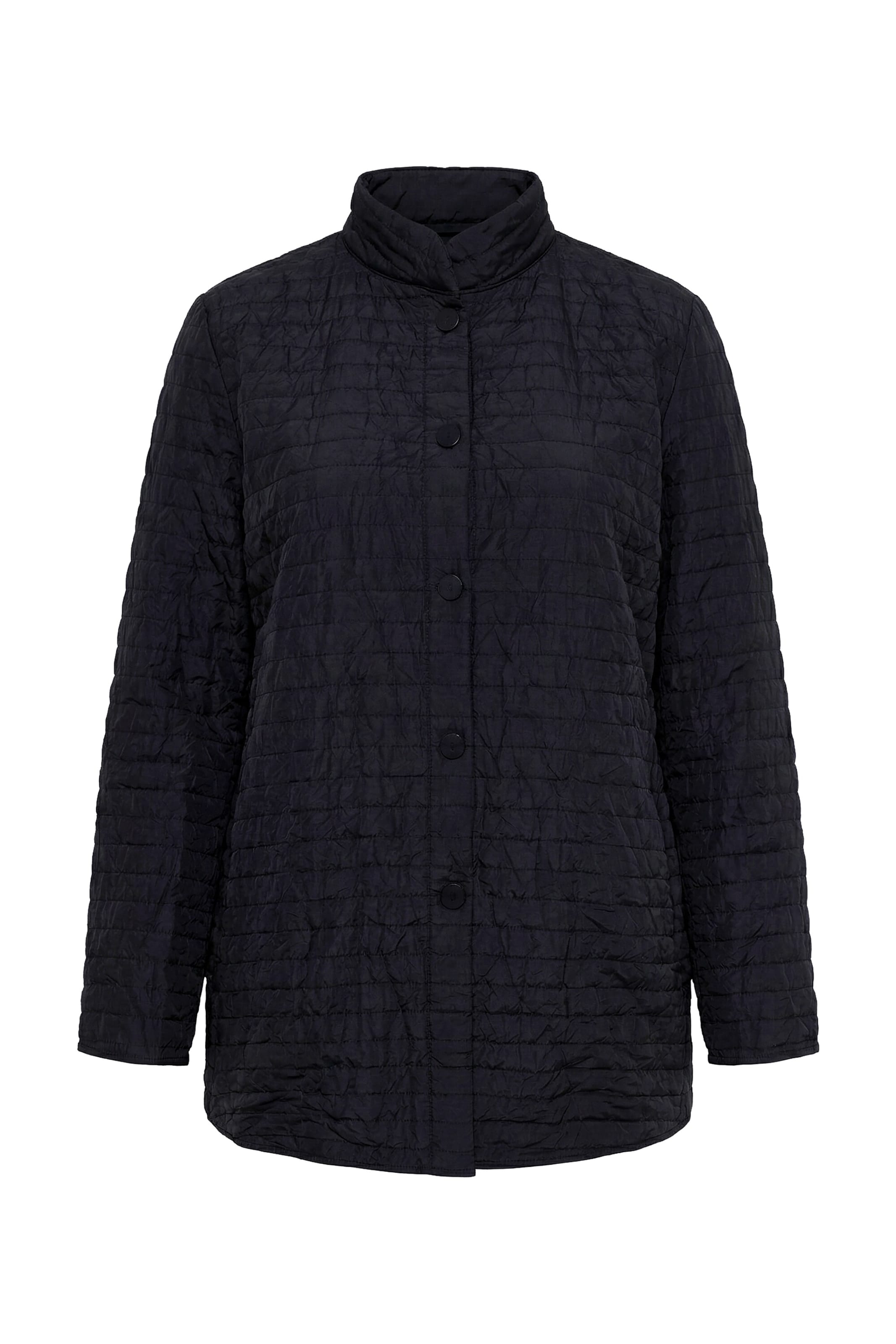 Ulla Popken Between-season jacket in Black: front