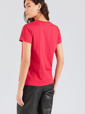 raudona Karl Lagerfeld Marškinėliai 'Ikonik 2.0'