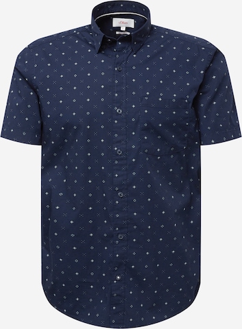 s.Oliver Button Up Shirt in Blue: front