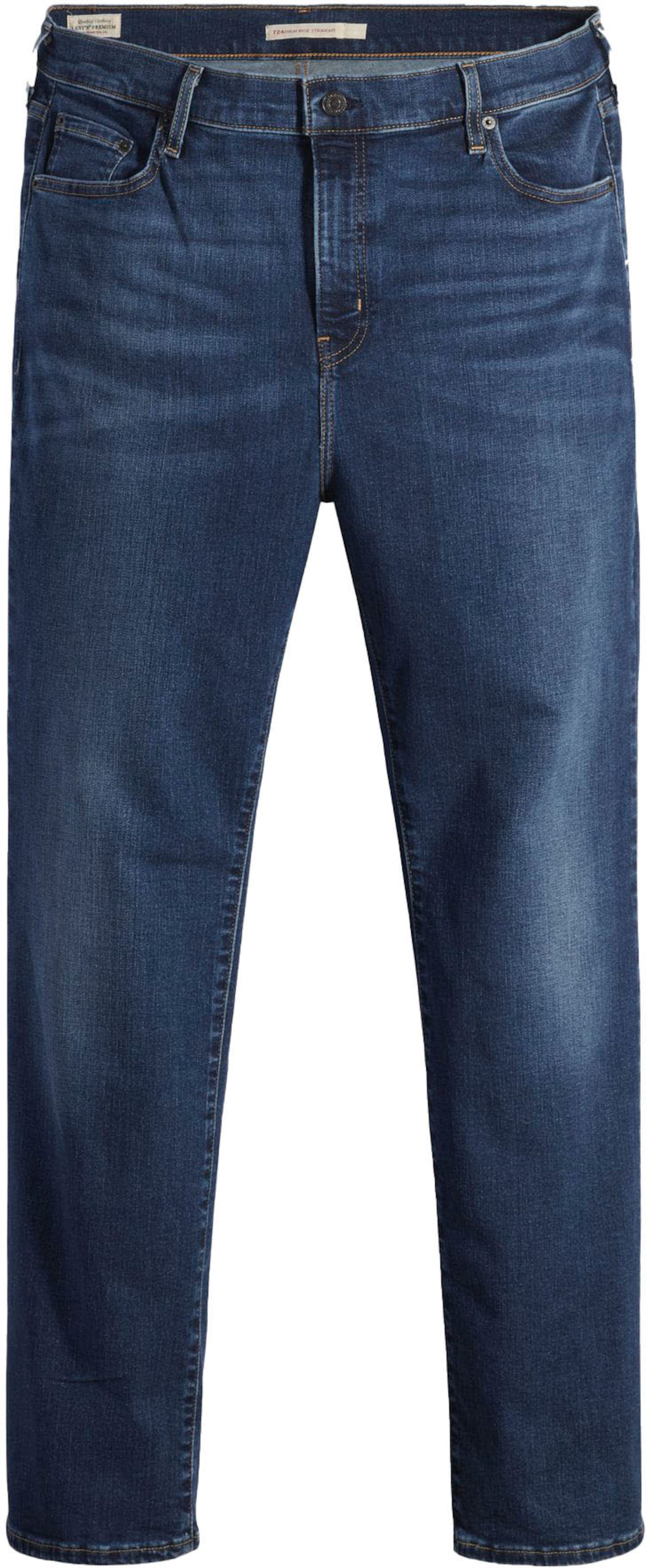 Levi's® Plus Štandardný strih Džínsy '724™ High Rise Straight' - Modrá: predná strana