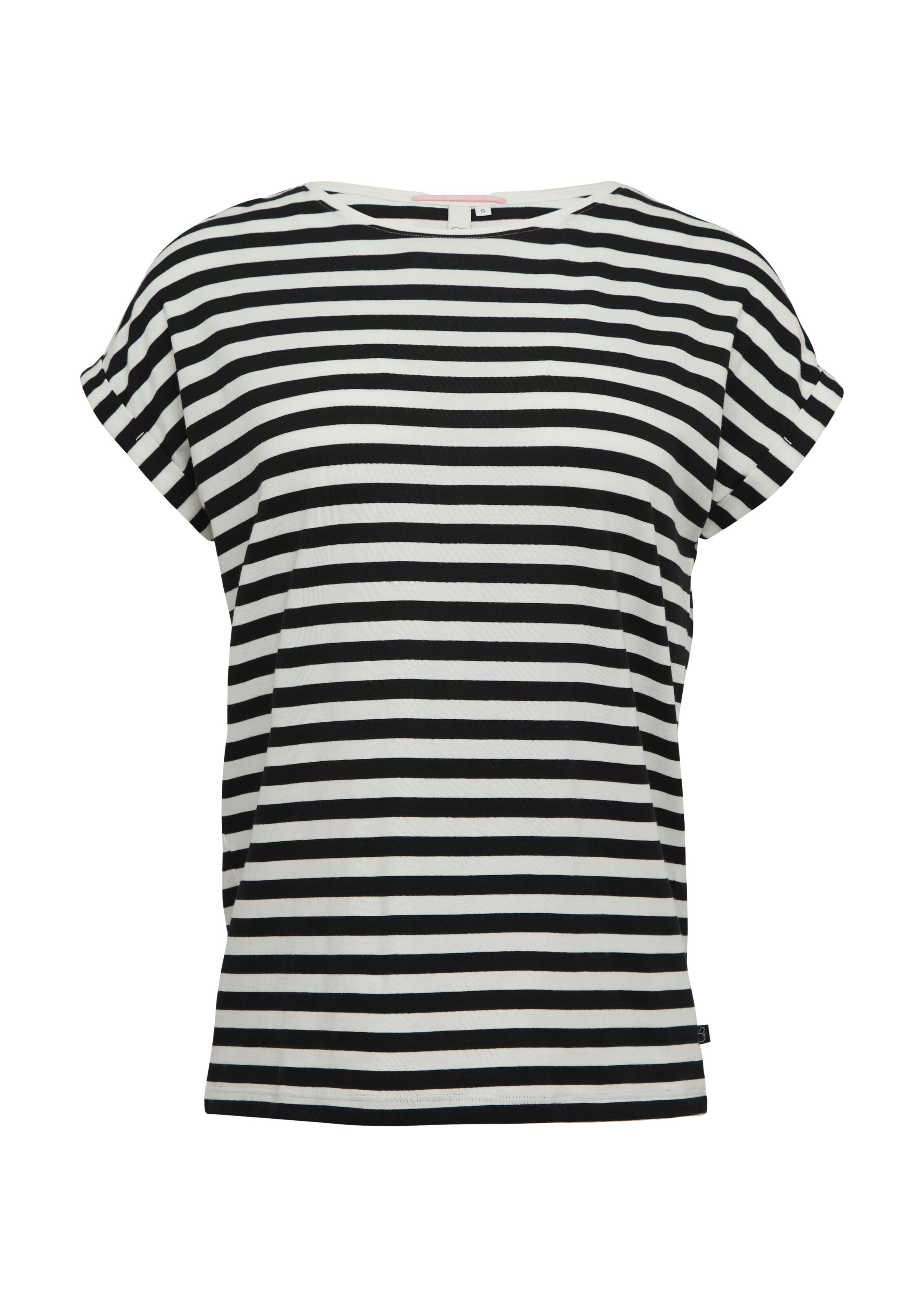 QS T-shirt in Schwarz: Vorderseite