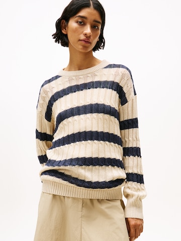 Pull-over TOMMY HILFIGER en beige : devant