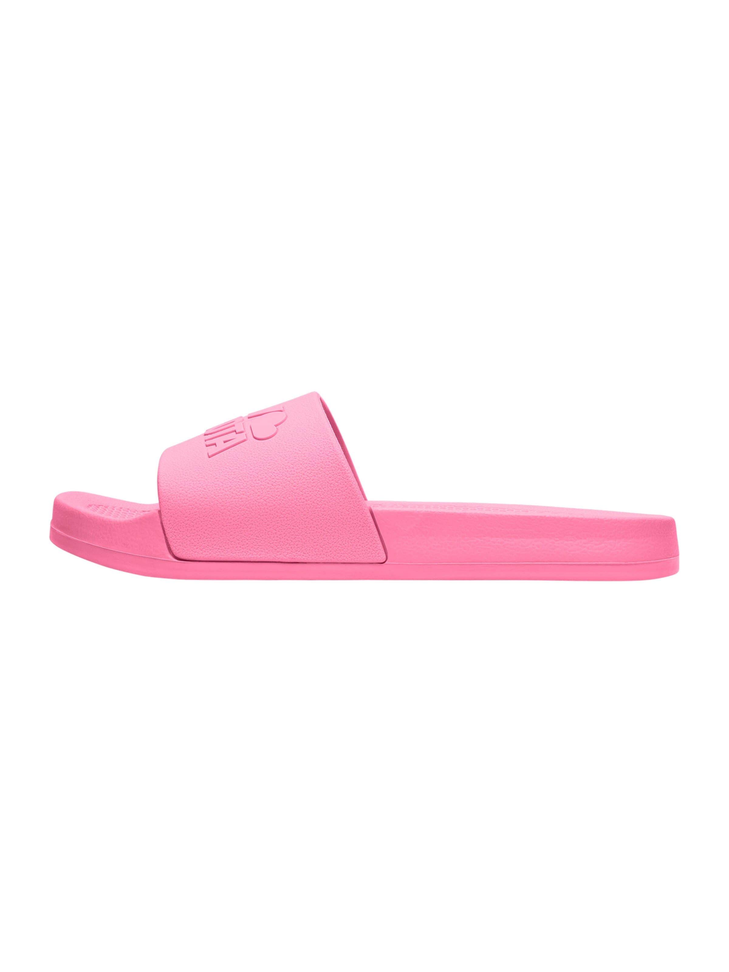 Kubota Beach & Pool Shoes 'Kubota Women's Slip-On Light Green Basic Plain Pool Slides' in Pink: front