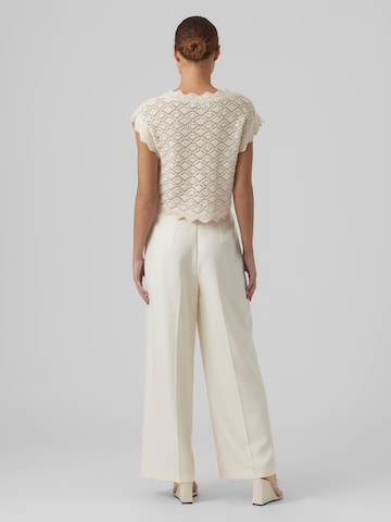 Wide leg Pantaloni con piega frontale 'Anipauline' di VERO MODA in beige