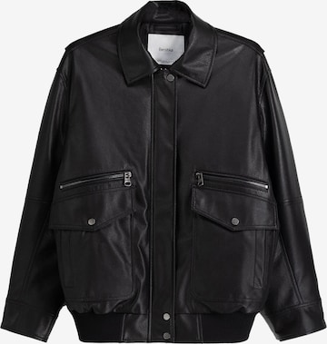 Veste mi-saison Bershka en noir : devant