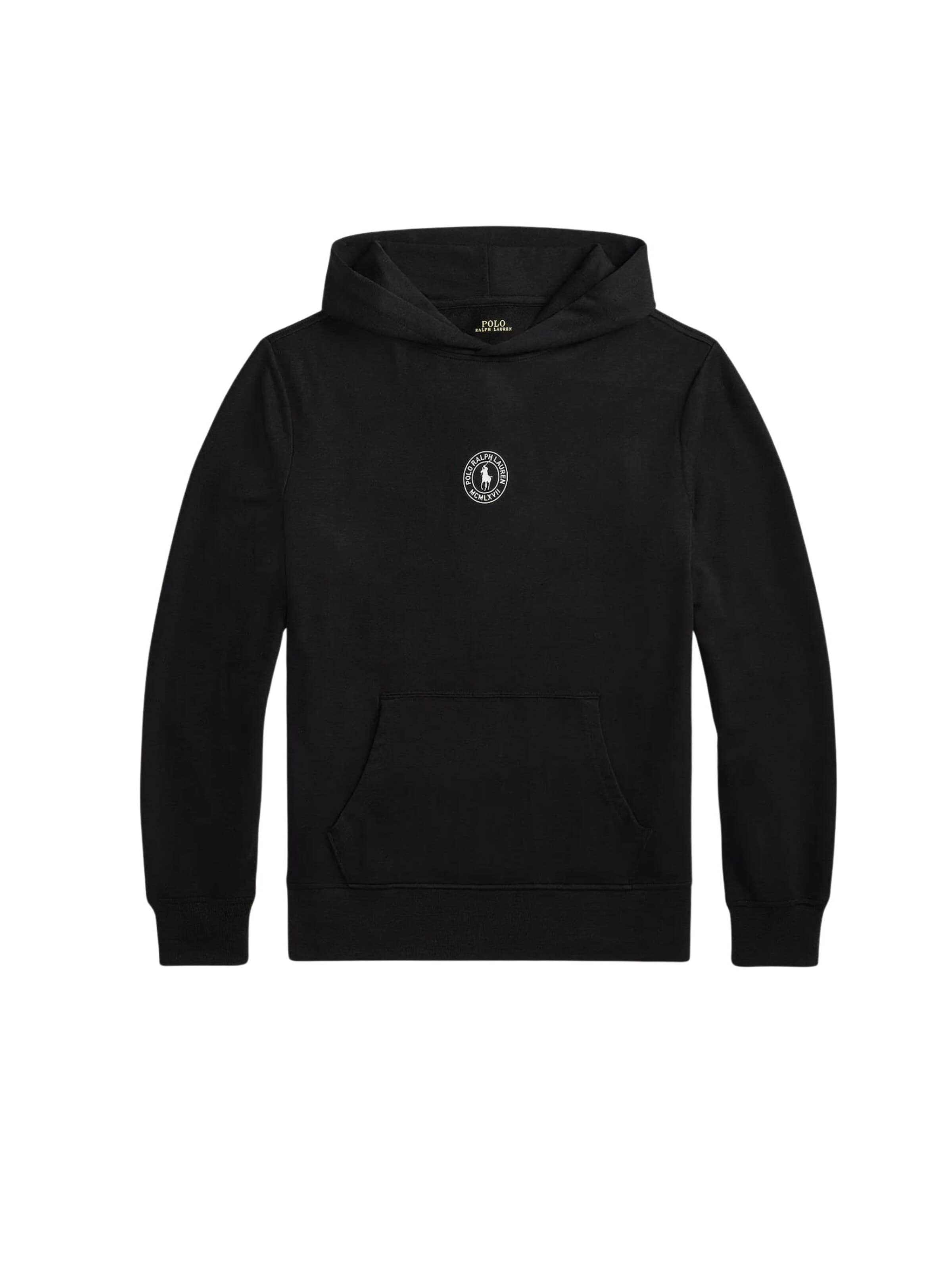 Felpa 'POLO RALPH LAUREN COTTON SLE TOP FELPA' di Polo Ralph Lauren in nero: frontale