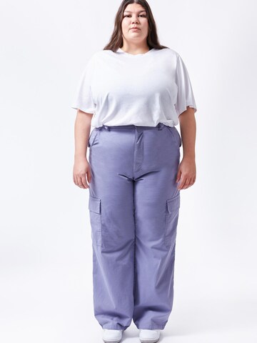 Dr. Denim Plus Loosefit Hose 'Donna Cargo Plus'‌ in Lila