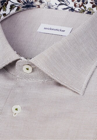 SEIDENSTICKER Slim Fit Hemd 'Schwarze Rose' in Grün
