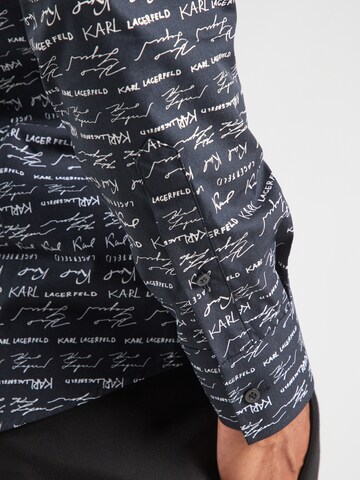 Karl Lagerfeld Regular fit Button Up Shirt in Black