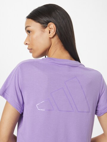 ADIDAS PERFORMANCE - Camisa funcionais 'Train Essentials 3' em roxo