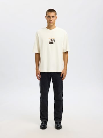 SELECTED - Camiseta 'SLHNORMAN' en beige