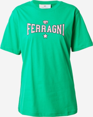 Tricou de la Chiara Ferragni pe verde: față