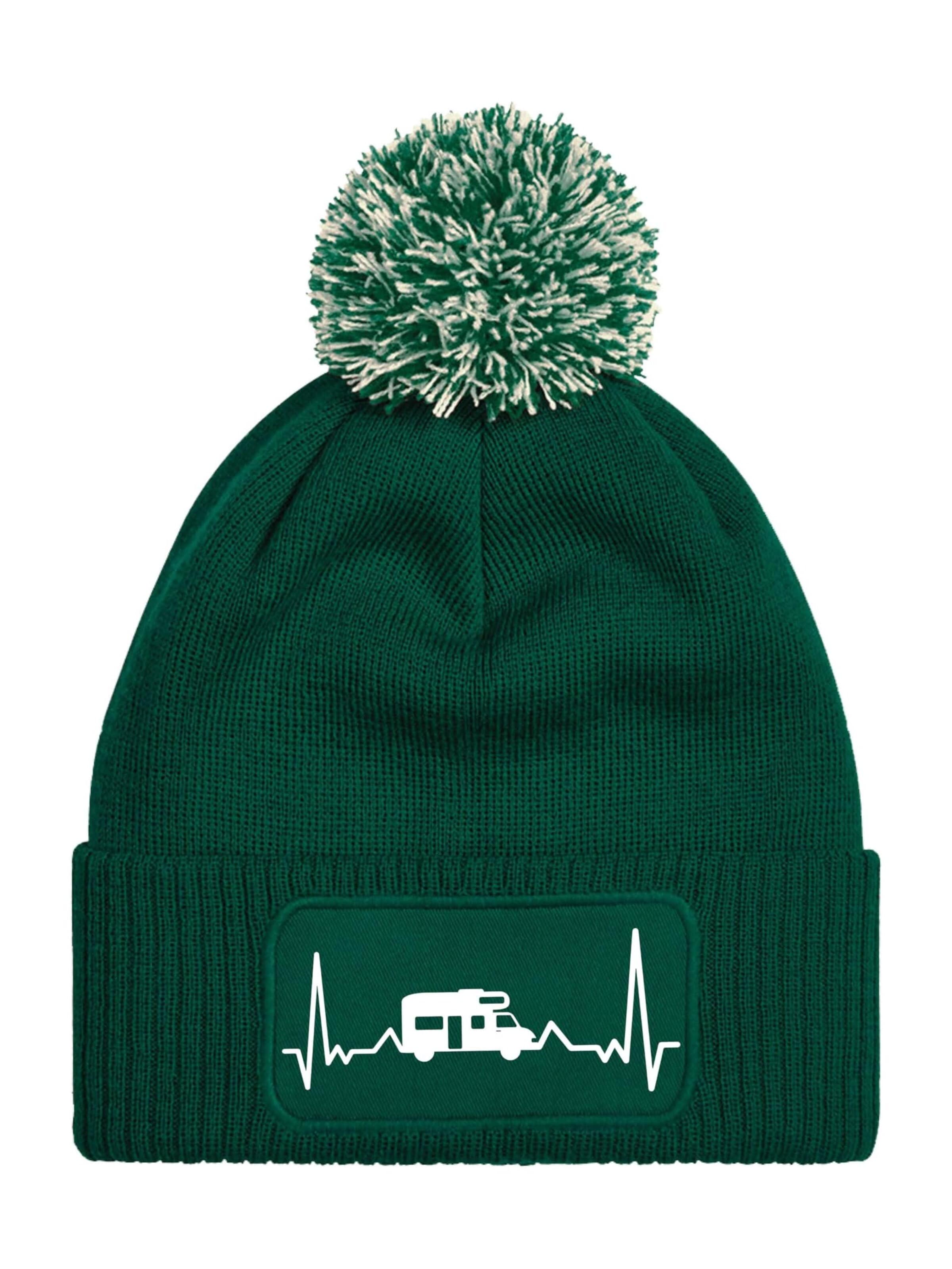 Youth Designz Mütze 'Heartbeat Camping'‌‌‌‌ in Grün: Vorderseite