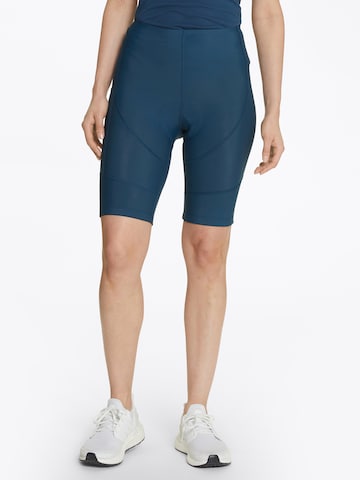 ZIENER Skinny Workout Pants in Blue: front