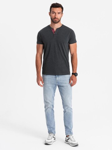 Ombre Shirt in Schwarz